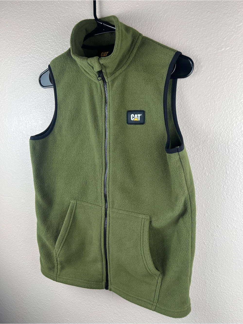 CAT Caterpillar Kids Fleece Vest Green Size 14/16